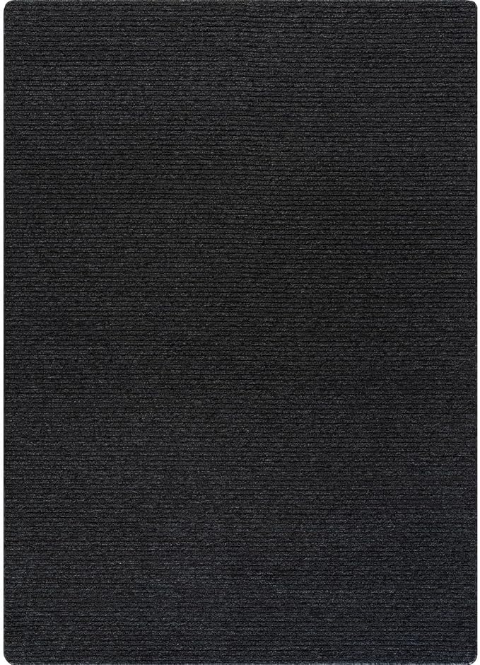 Non Slip Dark Gray Solid Rubber Back Thing Rug for Living Room 5x7 Area Rugs for Kitchen, Rugs for Bedroom, Stain Resistant Easy Cleaning Non Shedding Carpet Dark Gray 5 x 7