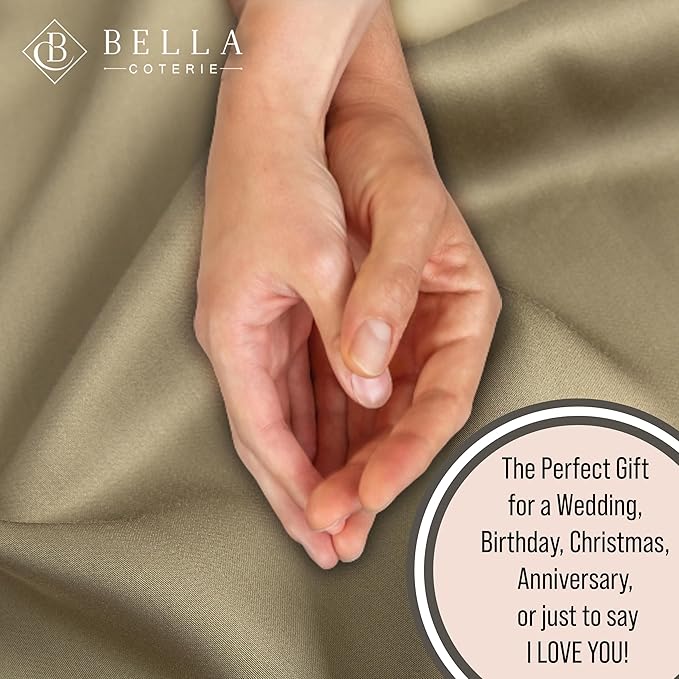 Bella Coterie Luxury Bamboo Viscose Twin Size Sheet Set | 100% Organically Grown | Ultra Soft | Cooling for Hot Sleepers | 18" Deep Pocket [Olive]