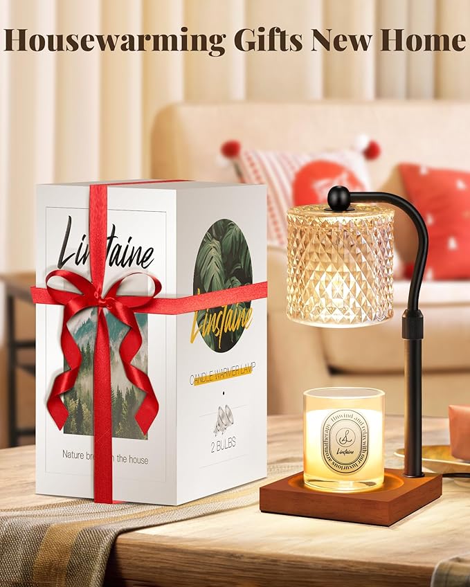 Candle Warmer Lamp with Timer Dimmer Adjustable Height, Birthday Housewarming New Home Decor Gifts for Women, Electric Wax Warmer for Jar Candles