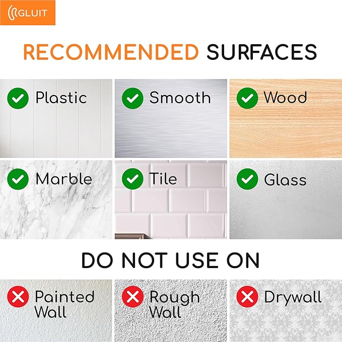 GLUIT Adhesive Large Wall Hooks for Hanging Heavy Duty 22 lbs Hooks for Walls No Damage, Towel Sticky Clear Hooks, Waterproof, Home, Bathroom, Kitchen, Office, and Outdoor 40 Pack