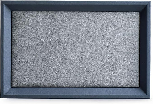Oirlv Premium Leather Flat Jewelry Tray Jewelry Display Organizer,Valet Tray for Nightstand or Dresser Organizer(Small)