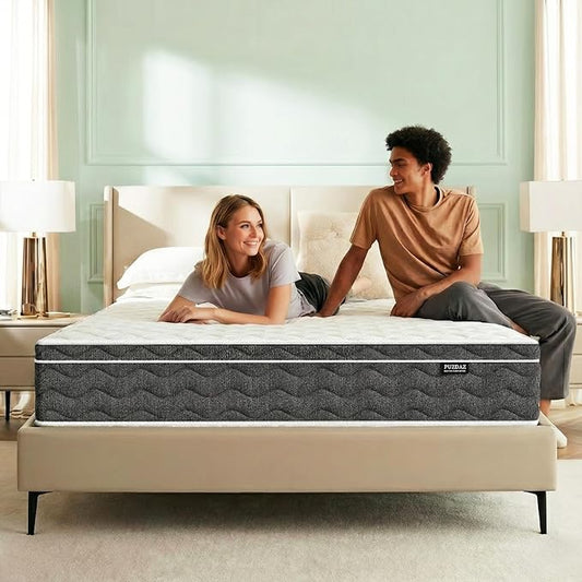 King Size Mattress 14 Inch Mattress King Size - Memory Foam & Individually Pocket Coils Springs, Pressure Relief, Motion Isolation, Edge Support, CertiPUR-US Certified, Medium Firm
