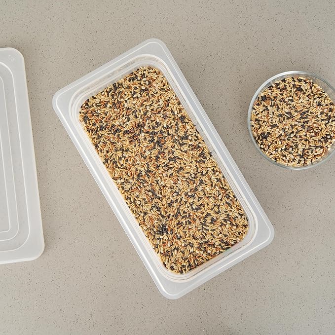 Restaurantware Food Storage Container 1 Pack of 12.7 x 6.8 x 5.9 Inches Plastic Stackable Storage Box White Reusable Label Container Dishwasher Safe For Restaurants And Kitchens