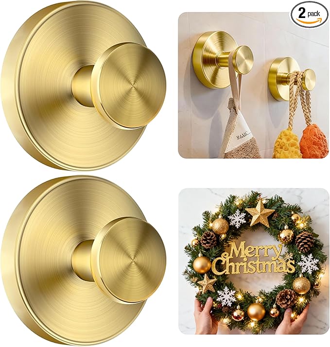 luckin smile Suction Cup Hooks for Shower, No-Drill Removable Towel Hook for Bathrooms, Shower Hooks, Suitable for Bathrooms, Kitchens, Windows, Glass, Powerful Suction Cup Hook