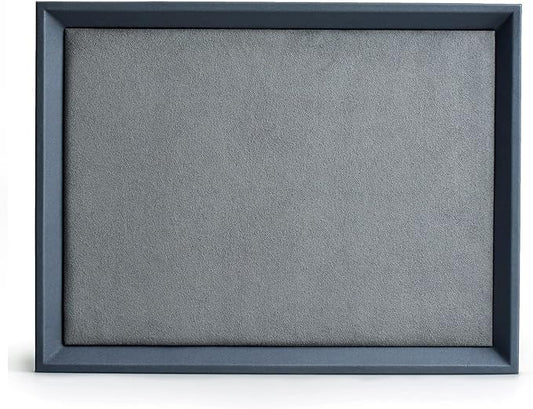 Oirlv Premium Leather Flat Jewelry Tray Jewelry Display Organizer Valet Tray for Nightstand or Dresser Organizer(Medium)