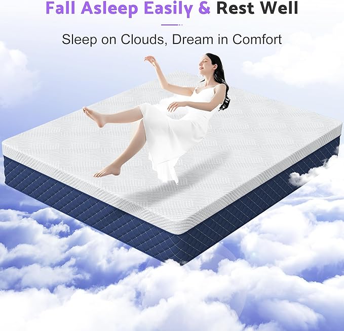 Full Mattresses, 14 Inch Hybrid Full Mattress in a Box, Memory Foam and Individual Pocket Spring Breathable Comfort for Sleep Supportive and Pressure Relief, CertiPUR-US, 54"*75"*14"
