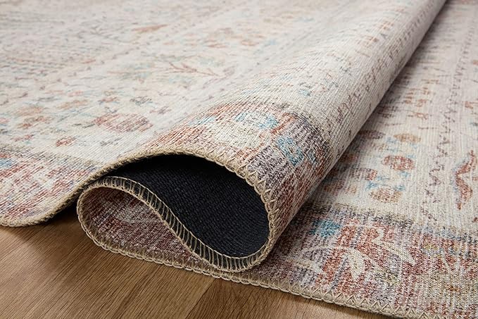 Loloi Rifle Paper Co. Maison Collection MAO-08 Cream 5'-0" x 5'-0" Round, .19" Pile Height, Accent Rug