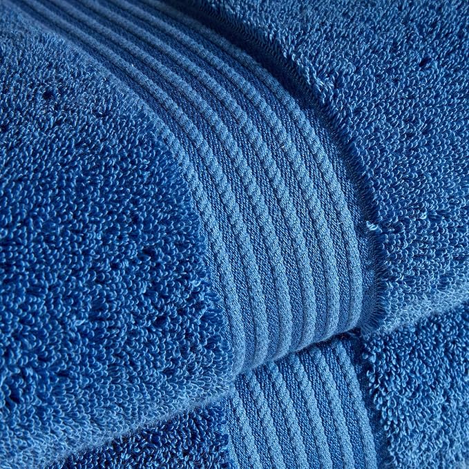 Christy Supreme Hygro 6 Piece Towel Set | Deep Sea Blue | 100% Luxury Supima Cotton | Ultra Soft | Super Absorbent | 650GSM | 2 Bath Towels 2 Hand Towels 2 Face Cloths
