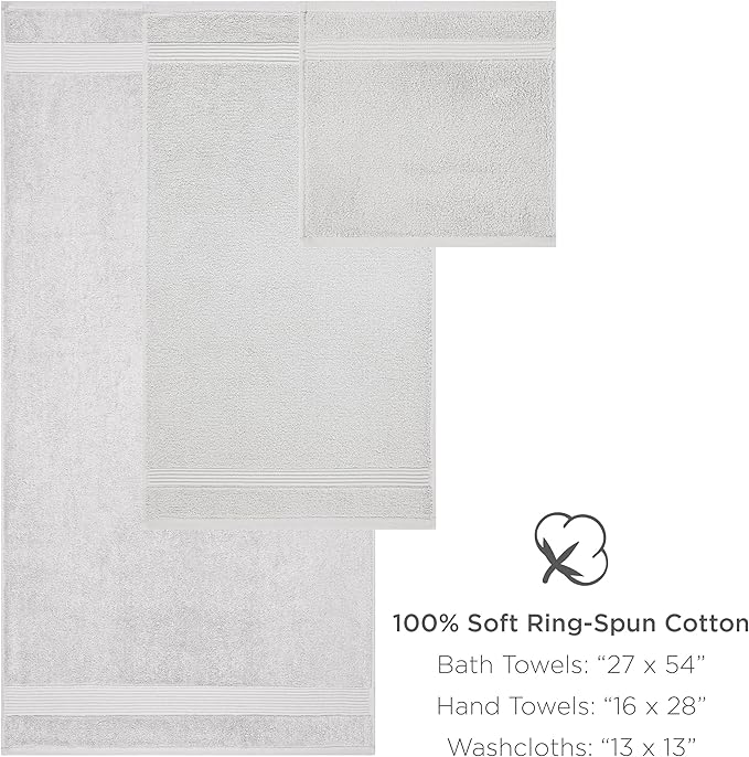 Arkwright Bath Washcloths 12 Pack - (Bulk Case of 60) Super Soft 100% Cotton, 600 GSM Quick Dry & Absorbent, Luxury Face & Body Wash Cloth Towels for Hotels, Spa, and Vacation Rental, Eucalyptus Green