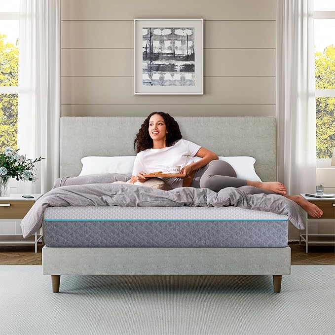 EGOHOME Full Mattress 14 Inch, Memory Foam Mattress Bed in a Box, Back Pain Relief, Made in The USA of US Foam and Global Materials, Medium Firm, CertiPUR-US Certified,75”x54”x14”, White