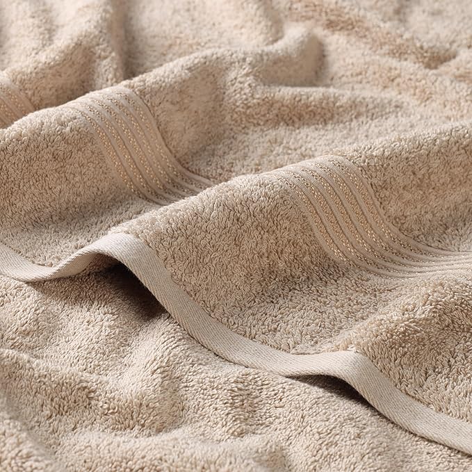 Superior Egyptian Cotton 9-Piece Towel Set, Assorted Towels for Home Bathroom, Guest Bath Decor Essentials, Includes 3 Bath, 3 Hand, 3 Face Towels/Washcloths, Quick Dry, Absorbent - Taupe