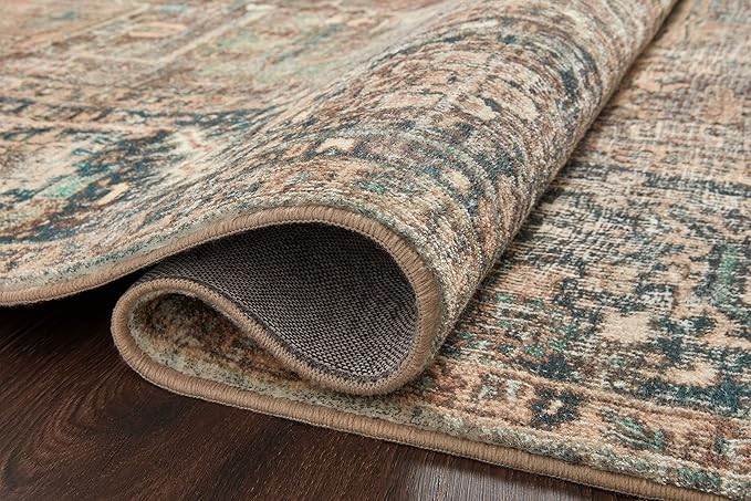 Loloi Margot Collection MAT-02 Terracotta/Lagoon 2'-3" x 3'-9" Accent Rug feat. CloudPile, No-Shed Easy Clean Large Patterned Area Rug for Living Room, Bedroom, Dining Area