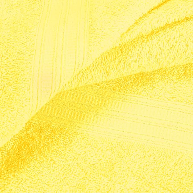 BOUTIQUO Ultra Soft Cotton Washcloths, Contains 12 Piece Face Cloths 12x12 inch, Ideal for Everyday use Face Towels, Compact & Lightweight Multi Purpose Washcloths - Lime Yellow