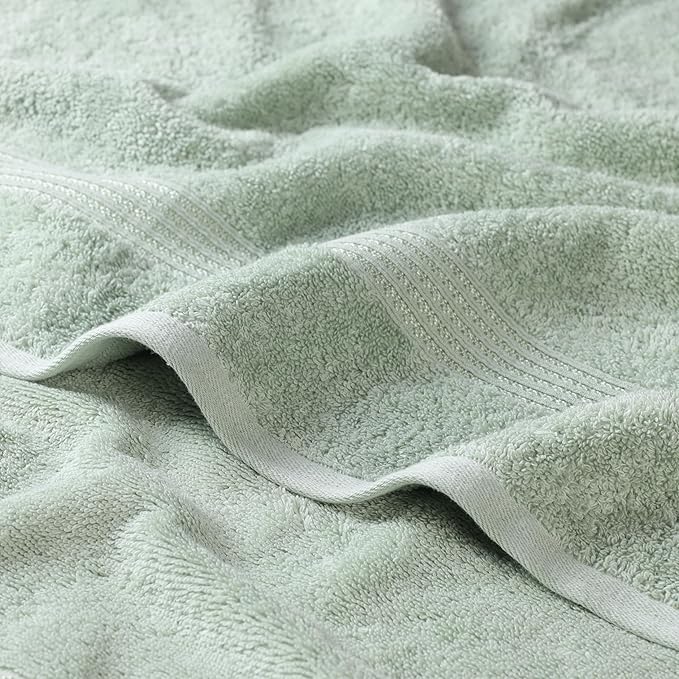 Superior Heritage Egyptian Cotton 3 Piece Towel Set, Assorted Absorbent Towels for Bathroom, Guest Bath, Luxury Home Decor Essentials, Includes 1 Bath, 1 Hand, 1 Face Towel/Washcloth, Sage