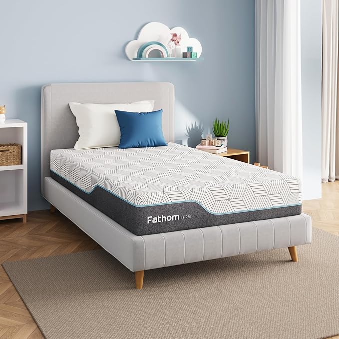 FATHOM Firm Full Mattress 12 Inch Memory Foam Mattress Full Size Bed in a Box for Back Pain Relief and Cool Sleep with Gel Foam and Removeable Fiberglass Free Cover, CertiPUR-US Certified