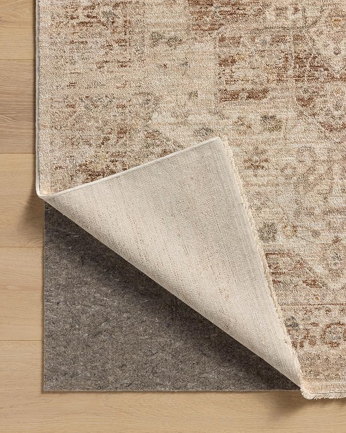 Loloi Magnolia Home by Joanna Gaines Junie Collection JUE-04 Natural/Clay 7'-10" x 10'-2", .38" Pile Height, Area Rug