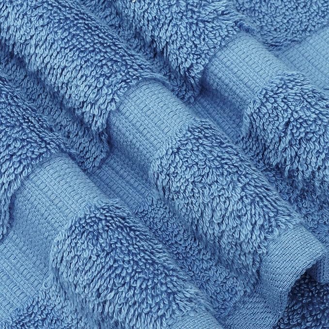 Chakir Turkish Linens | Hotel & Spa Quality 100% Cotton Premium Turkish Towels | Soft & Absorbent (4-Piece Washcloths, Wedgewood)