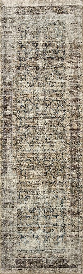 Loloi Amber Lewis Morgan Collection MOG-02 Navy/Sand 8'-3" x 11'-3" 38" Thick Area Rug feat. CloudPile, Neutral, Room Décor, Vintage Inspired, Livingroom, Bedroom, Dining Area