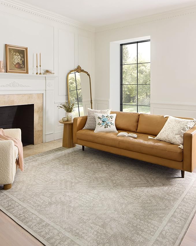 Loloi Rifle Paper Co. Maison Collection MAO-02 Bough Natural 2'-6" x 12'-0", .19" Pile Height, Runner Rug