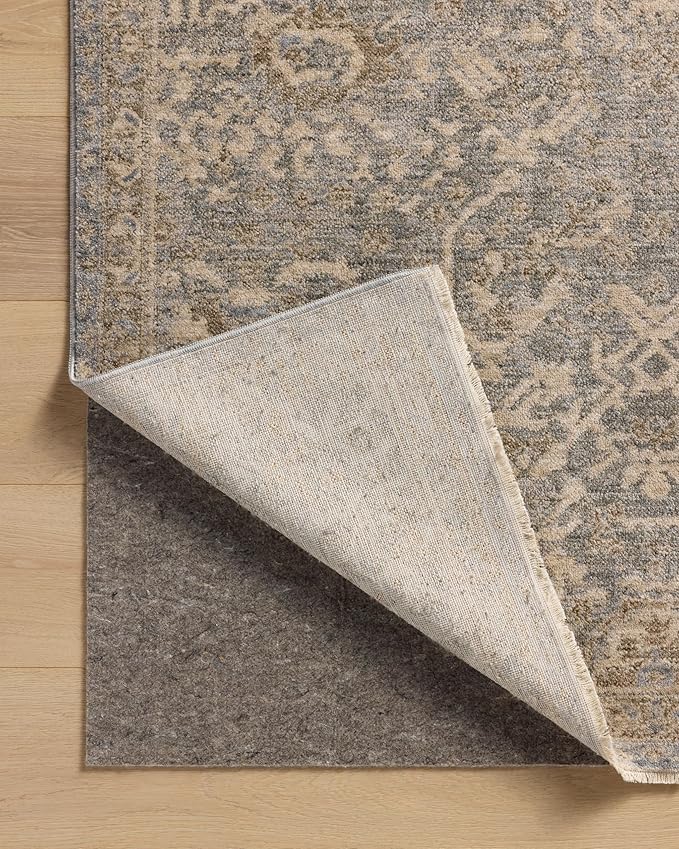 Loloi Magnolia Home by Joanna Gaines Junie Collection JUE-01 Blue/Natural 7'-10" x 7'-10", .38" Pile Height, Round Area Rug