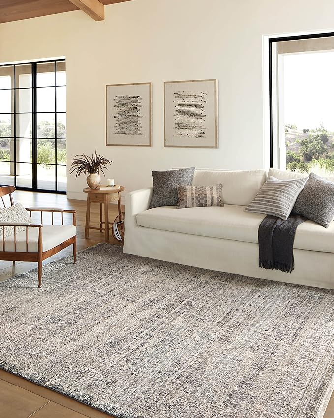 Loloi Amber Lewis Alie Collection ALE-04 Sky/Stone 7'-10'' x 10', .13'' Pile Height, Area Rug