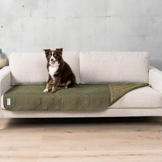 PetAmi Waterproof Couch Cover for Dogs, Waterproof Pet Blanket, Reversible Furniture Cover Sofa Protector for Pet Cat Bed, Washable Waterproof Blanket Dog Cover for Couch Seat, 30x70 Green