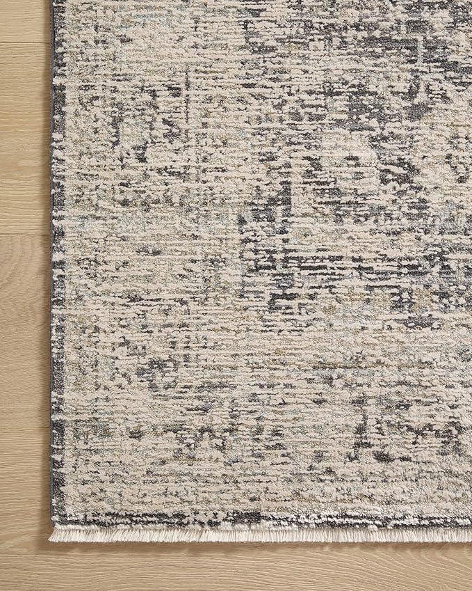 Loloi Amber Lewis Alie Collection ALE-05 Charcoal/Beige 5'-3'' x 7'-9'', .13'' Pile Height, Area Rug