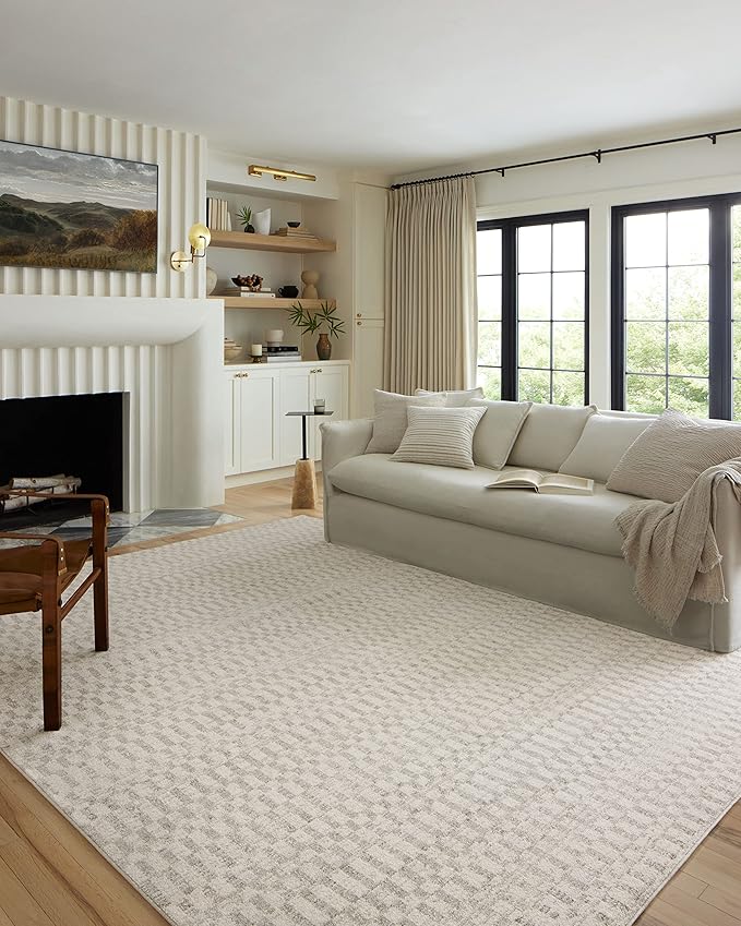 Loloi Kamala Collection KAM-05 Ivory/Grey 2'-7" x 10'-0" Runner Rug