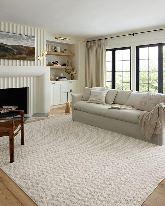 Loloi Kamala Collection KAM-05 Ivory/Grey 2'-7" x 10'-0" Runner Rug