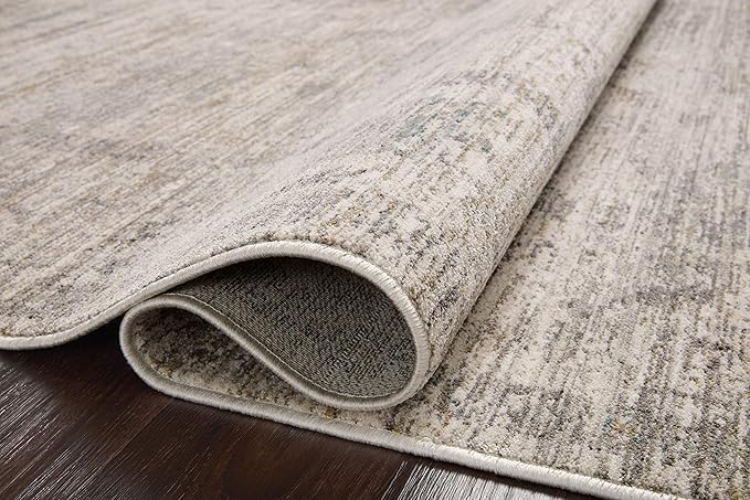 Loloi Magnolia Home by Joanna Gaines Millie Collection MIE-01 Silver/Dove 5'-3" x 7'-6", .25" Pile Height, Area Rug