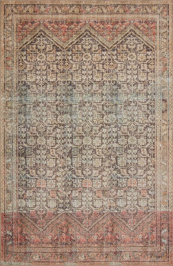Loloi Loren Collection LQ-17 Charcoal/Multi 7'-6" x 9'-6" Area Rug