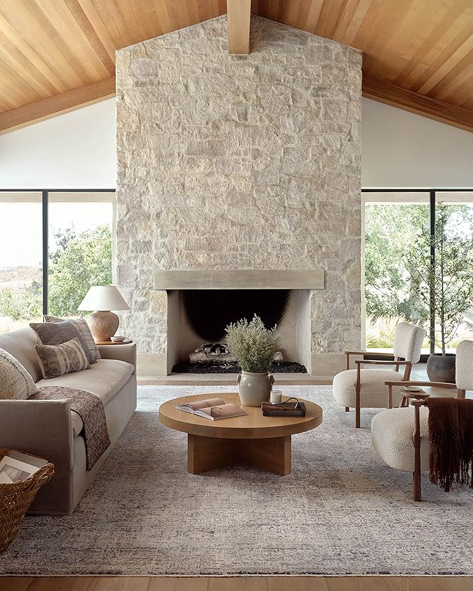 Loloi Amber Lewis Alie Collection ALE-01 Stone/Mist 2'-7'' x 10'-0'', .13'' Pile Height, Runner Rug