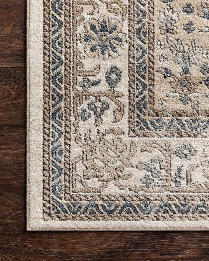 Loloi Teagan Collection TEA-02 Oatmeal/Ivory 2'-8" x 10'-6" Runner Rug, Large, Soft Neutral Rug, High-Traffic for Living Room, Bedroom, Home Office, Dining Area