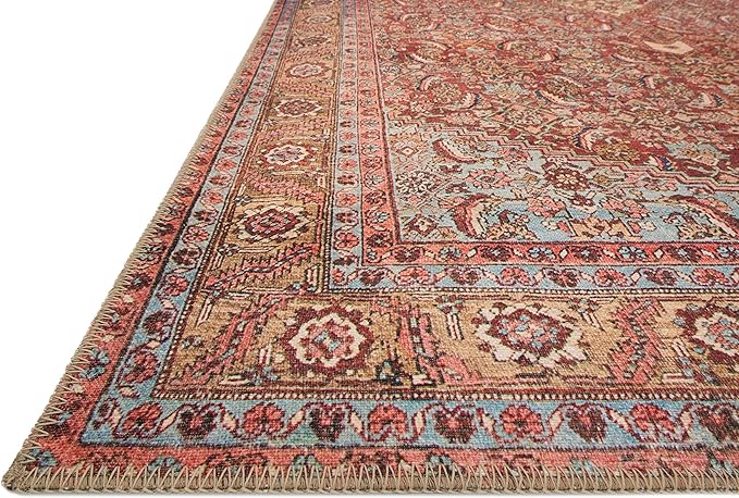 Loloi Loren Collection LQ-06 Red/Multi 2'-6" x 7'-6" Runner Rug