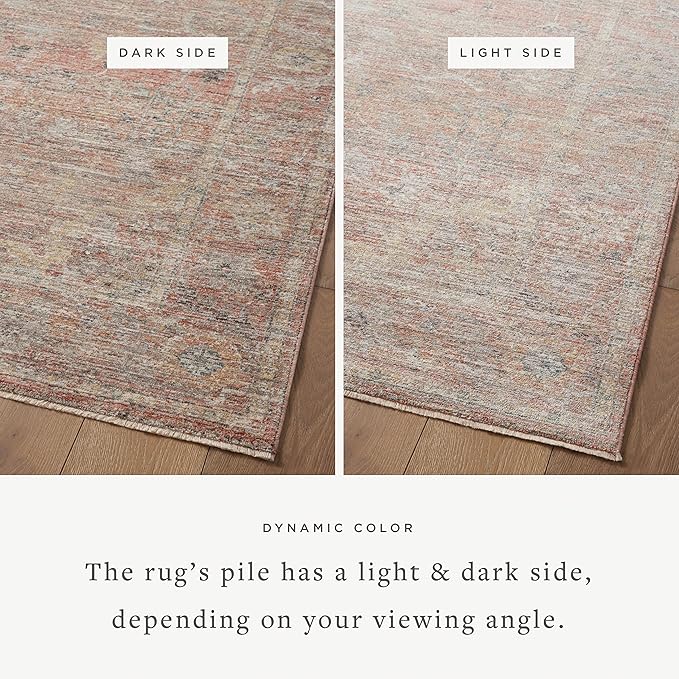 Loloi Magnolia Home by Joanna Gaines Millie Collection MIE-04 Sunset/Multi 2'-3" x 3'-10", .25" Pile Height, Accent Rug