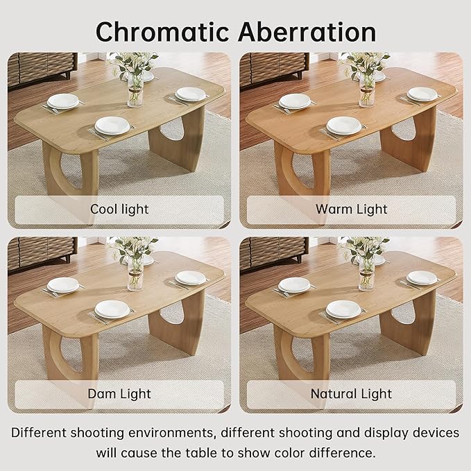 Morden Fort Modern Dining Table for 4-6 People,68'' Rectangle Dining Table, Kitchen Table with Pedestal Base, Dinner Table for Dining Room, Kitchen, Living Room (Natural)
