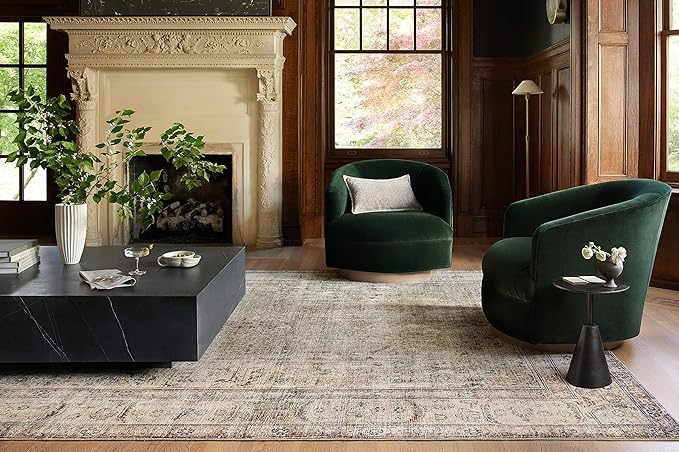 Loloi Margot Collection MAT-01 Antique/Sage 2'-6" x 7'-6" Runner Rug feat. CloudPile, No-Shed Easy Clean Large Patterned Area Rug for Living Room, Bedroom, Dining Area