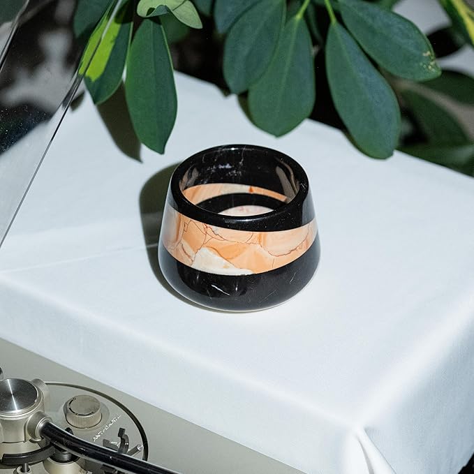 Engraved Marble Whiskey Cup, Unique Handmade Whiskey Glass, Marble Stone Whiskey Glasses for Scotch, Bourbon, Liquor and Cocktails, Suitable for Small Gathering & Home Decor