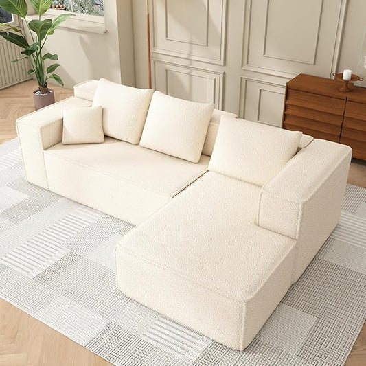 PurrJoys Modern Single Sofa Chair (White（7 Seat）)