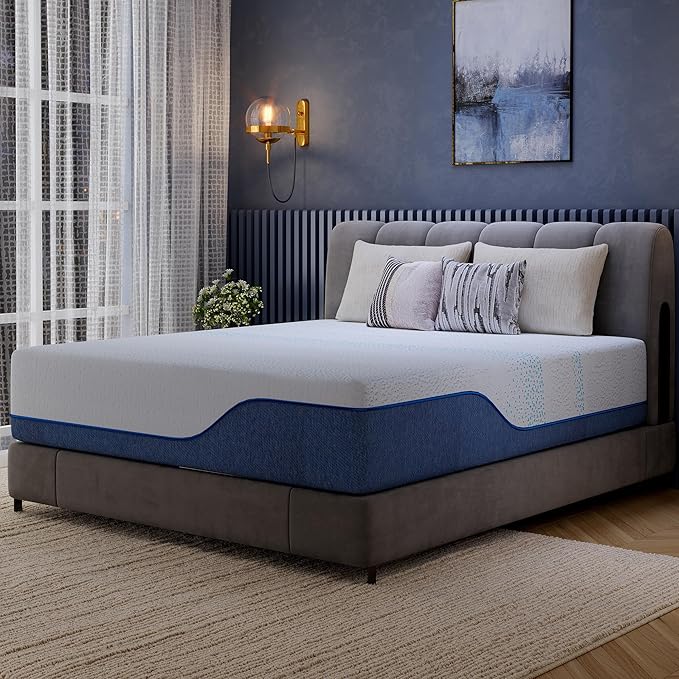 EGOHOME 14 Inch Twin Mattress, Gel Memory Foam with Charcoal, Fiberglass Free, CertiPUR-US Certified, Temperature-Regulating, Machine Washable Cover, 75" x 38" x 14", Medium