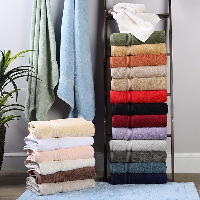 Superior Egyptian Cotton 10-Piece Face Towel Set , Small Towels For Facial, Spa, Quick Dry, Absorbent Towels, Bathroom Accessories, Guest Bath, Home Essentials, Washcloth, Airbnb, Royal Purple