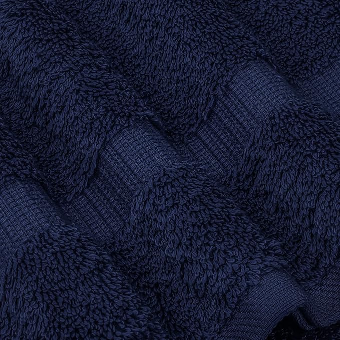Chakir Turkish Linens | Hotel & Spa Quality 100% Cotton Premium Turkish Towels | Soft & Absorbent (6-Piece Hand Towels, Navy)