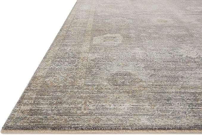 Loloi Magnolia Home by Joanna Gaines Millie Collection MIE-05 Stone/Natural 7'-10" x 10', .25" Pile Height, Area Rug