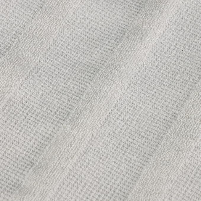 Superior Roma Cotton Hand Towels, Set of 6, Highly Absorbent, Ribbed Design, Quick-Dry, Shower, Spa, Kitchen Basics, Bathroom Essentials, Medium Weight Towels, Solid, 6 Pack, Ivory