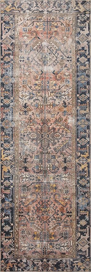 Loloi Chris Loves Julia Jules Collection JUL-02 Terracotta/Multi 8'-6'' x 11'-6'', .13" Pile Height, Area Rug
