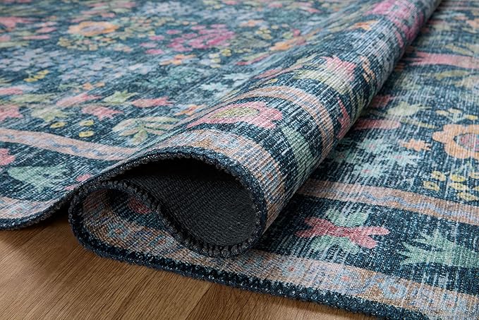 Loloi Rifle Paper Co. Maison Collection MAO-06 Blue/Multi 5'-0" x 7'-6", .19" Pile Height, Area Rug