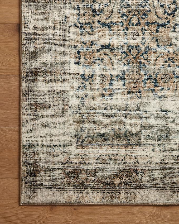 Loloi Amber Lewis Morgan Collection MOG-02 Navy/Sand 11'-6" x 18' 38" Thick Area Rug feat. CloudPile, Neutral, Room Décor, Vintage Inspired, Livingroom, Bedroom, Dining Area