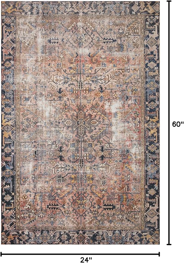Loloi Chris Loves Julia Jules Collection JUL-02 Terracotta/Multi 2'-0'' x 5'-0'', .13" Pile Height, Accent Rug
