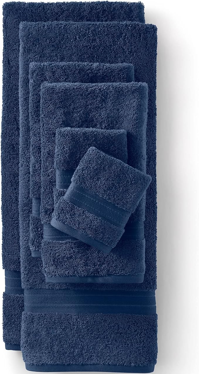 Lands' End Supima Towel Deep Sea Navy Bath- Bath Towel