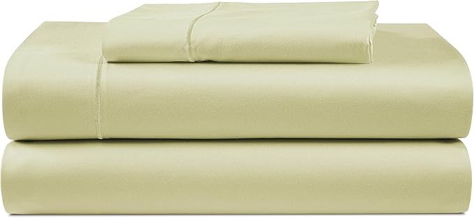 LANE LINEN 100% Egyptian Cotton Sheets, Sustainably Produced Eco Friendly Luxury Hotel Like Thick sábanas Twin, 15 inch Reinforced French Seam deep Pocket Bed Sheets Twin - Sea Foam
